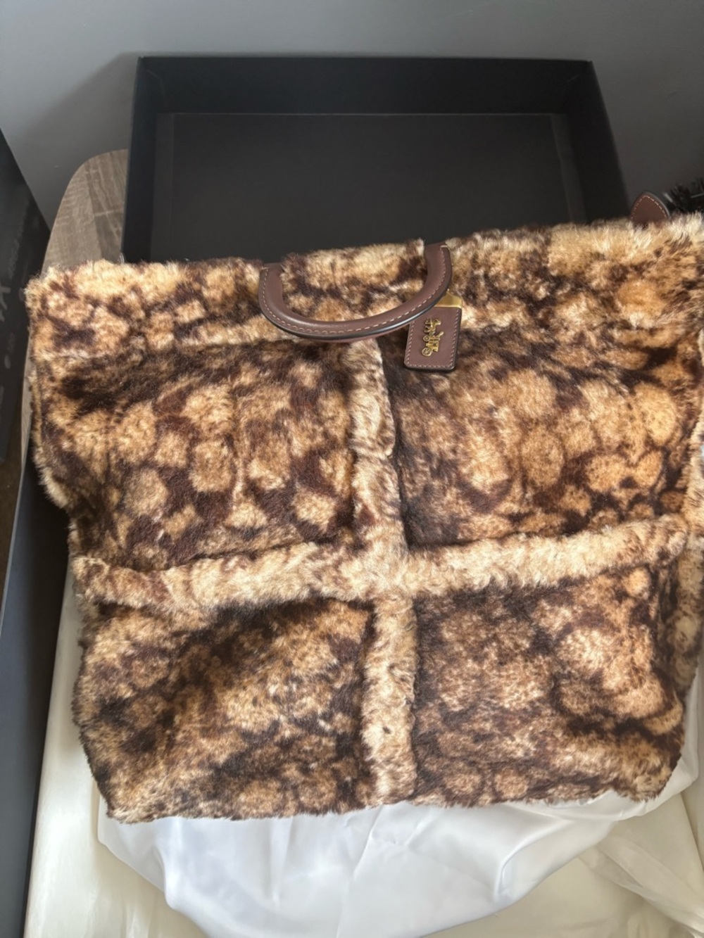 Coach Rogue Tote in Signature Shearling